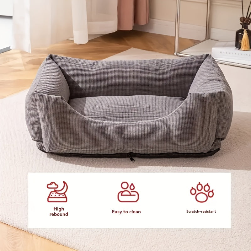 Orthopedic Washable Non-Slip Dog Bed with Raised Edges by Snagg A Pet Bed