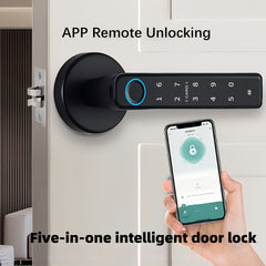 5 in 1 Smart Door Lock – Fingerprint, Password & Remote Access by Snagg A Smart Door Lock