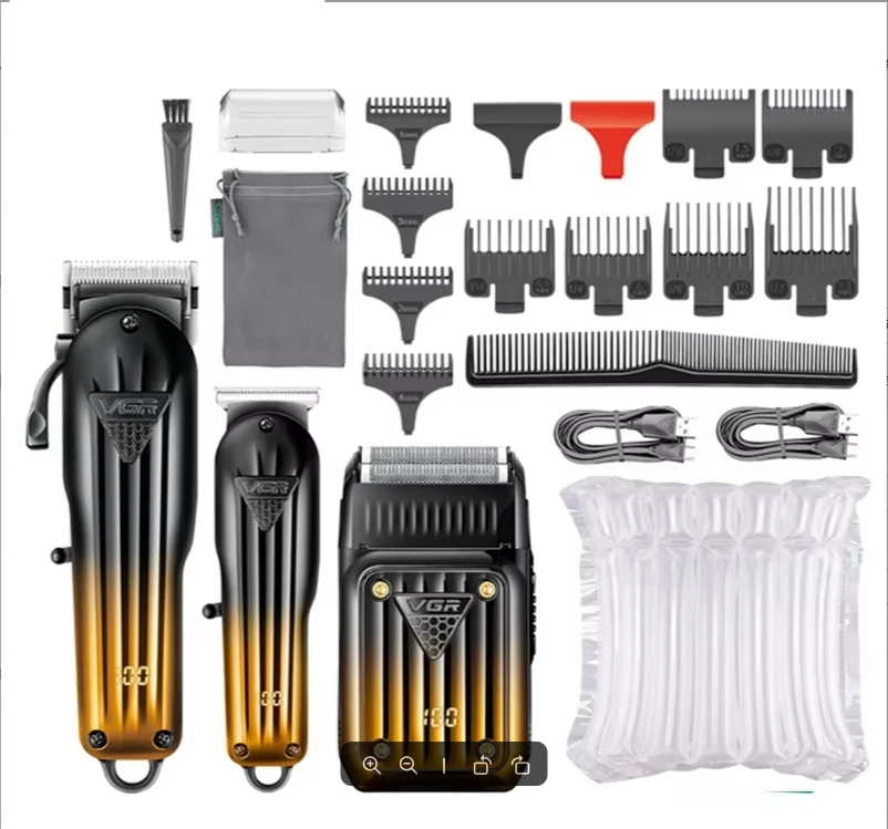 Professional 3 Piece Master Grooming Suite – 2000mAh High Performance Clipper, Trimmer, and Shaver Collection