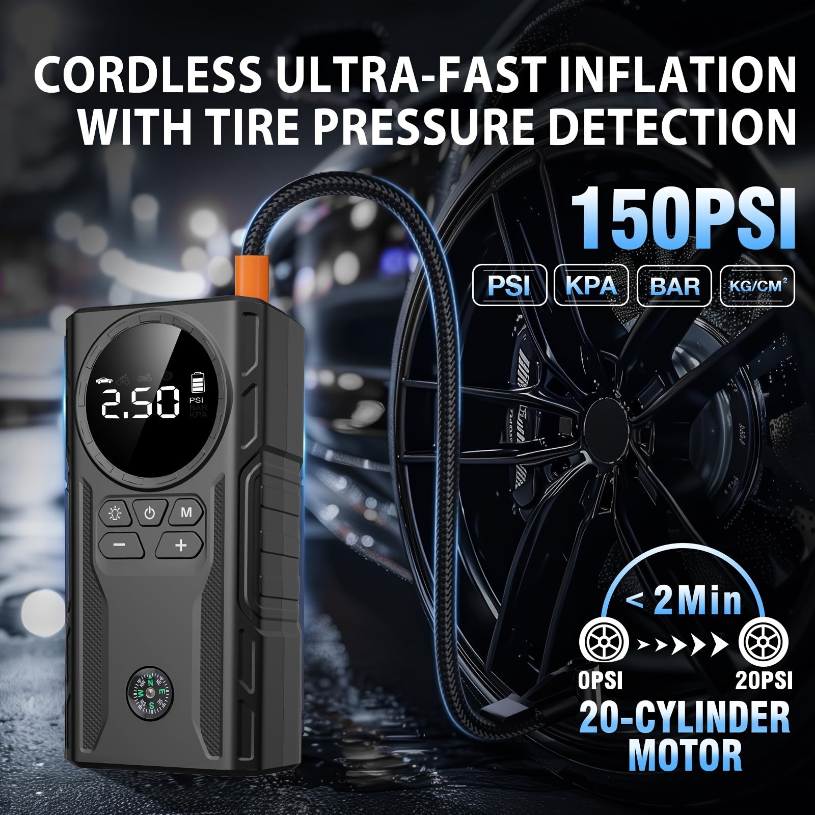 5 in 1 Car Jump Starter with Air Compressor by Snagg A Jump Starter