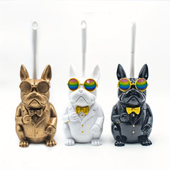 Resin Dog Sculpture Toilet Brush Holder by Snagg A Toilet Brush