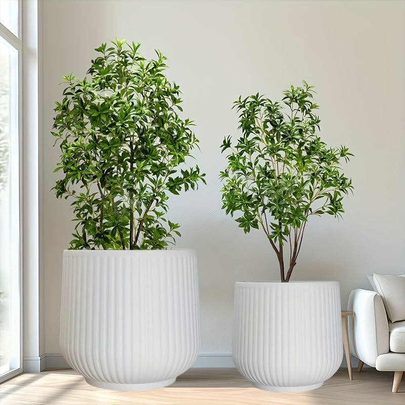 2pcs Resin Flower Pots with Drainage by Snagg A Pot