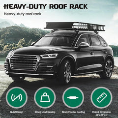 Heavy Duty Steel Rooftop Cargo Basket – 64"x39"x5" by Snagg A Roof Cargo