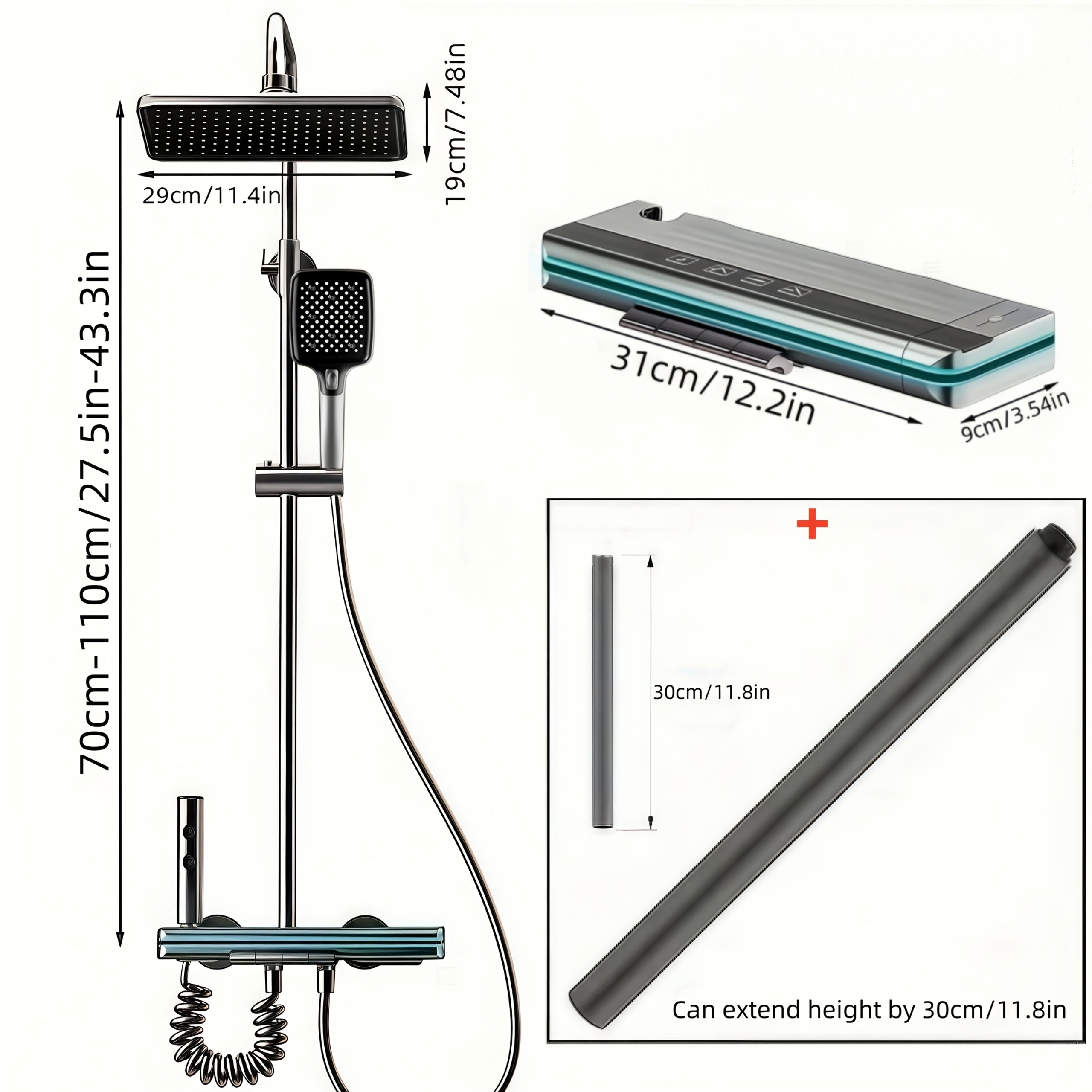 Luxury Rainfall Shower System by Snagg A Shower Head