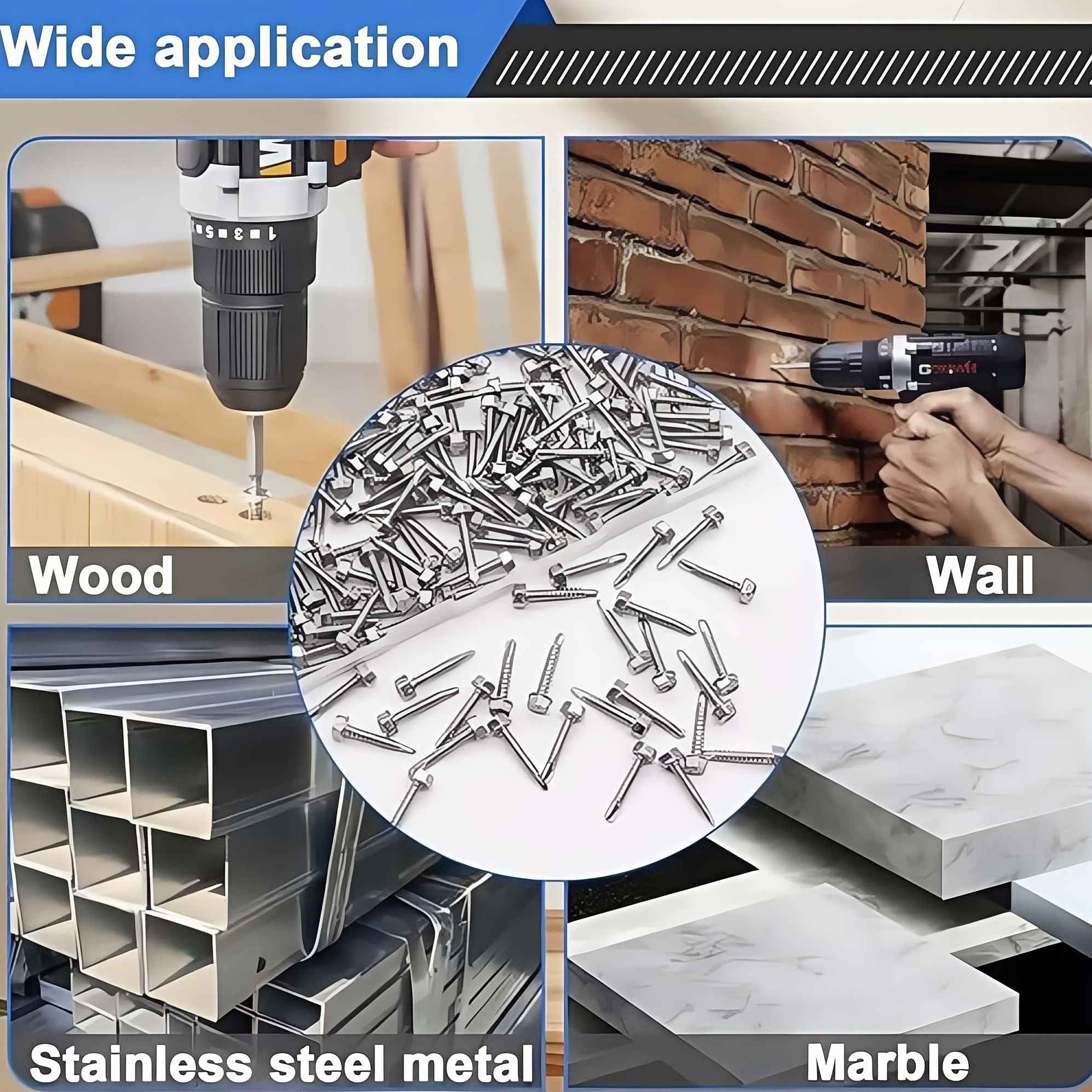 500 Pieces #8 Self Drilling TEK Screw Kit - Power Tools Gadget