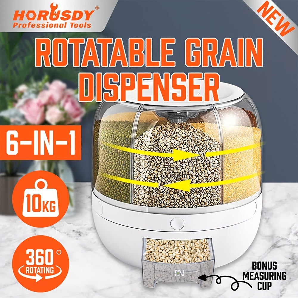 6-in-1 Rotating Grain Dispenser by Snagg A Container