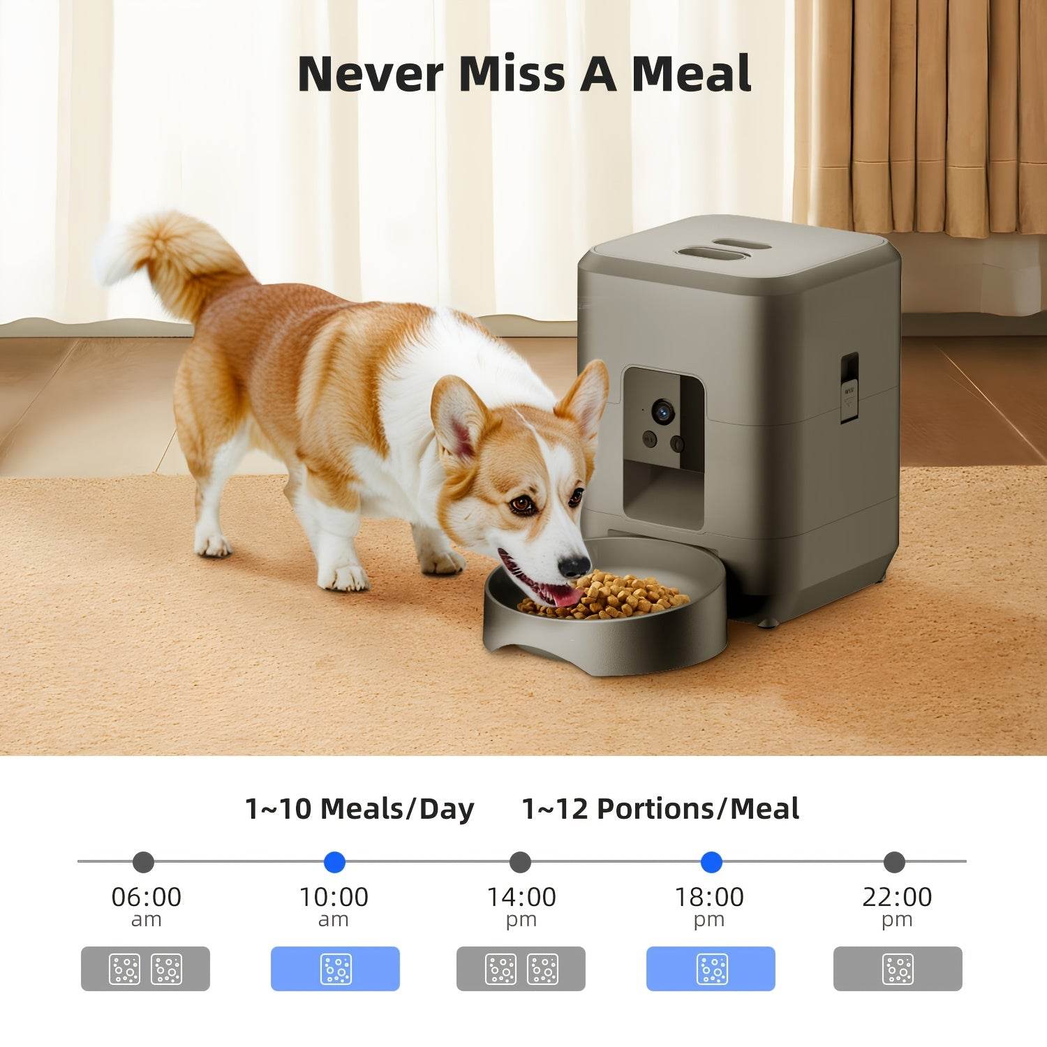 2L Smart Automatic Pet Feeder with Camera & App Control - SnaggIt