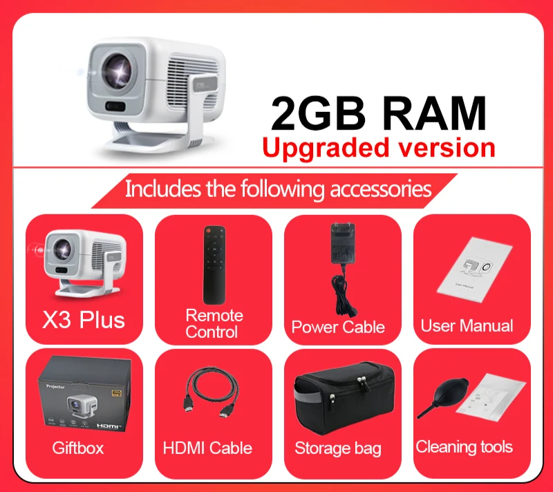 Portable 1080P HD Projector – WiFi 6 & Bluetooth 5.4 by Snagg A Projector