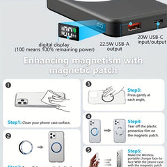10000mAh Wireless Magnetic Power Bank by Snagg A Power Bank
