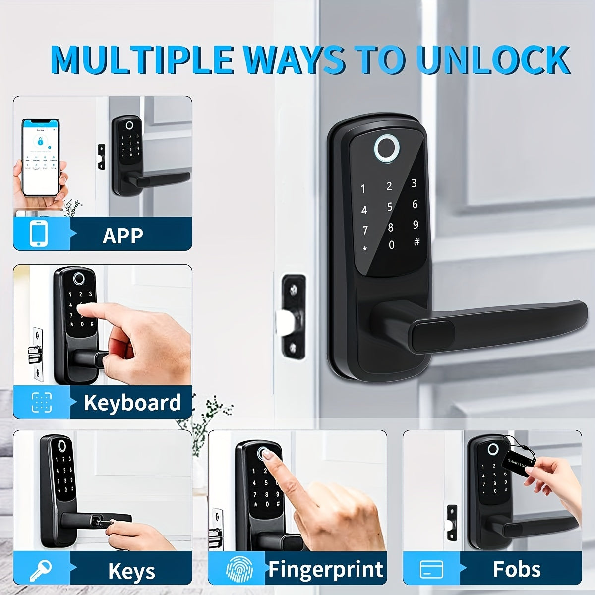 Smart Door Lock with Fingerprint & Keypad by Snagg A Smart Door Lock
