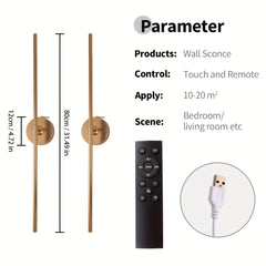 31.5" Battery-Powered Wall Sconce Wireless 360° by Snagg A Wall Light