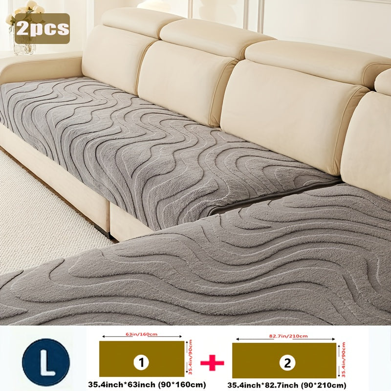 2pcs Bohemian Modern Wave Sofa Cushion Cover Set by Snagg A Sofa Cover
