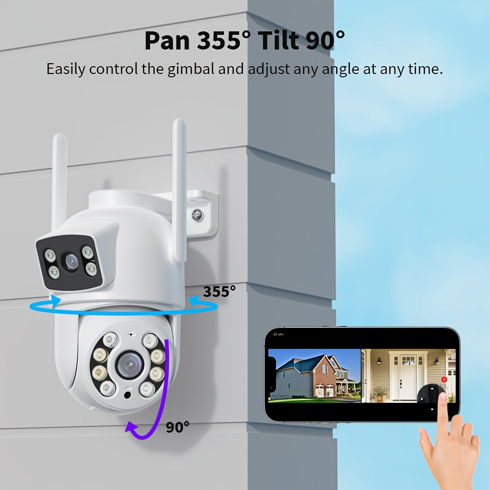 2 Pack 8MP Dual Lens WiFi Security Cameras – Auto Tracking with Human Detection by Snagg An Outdoor Camera