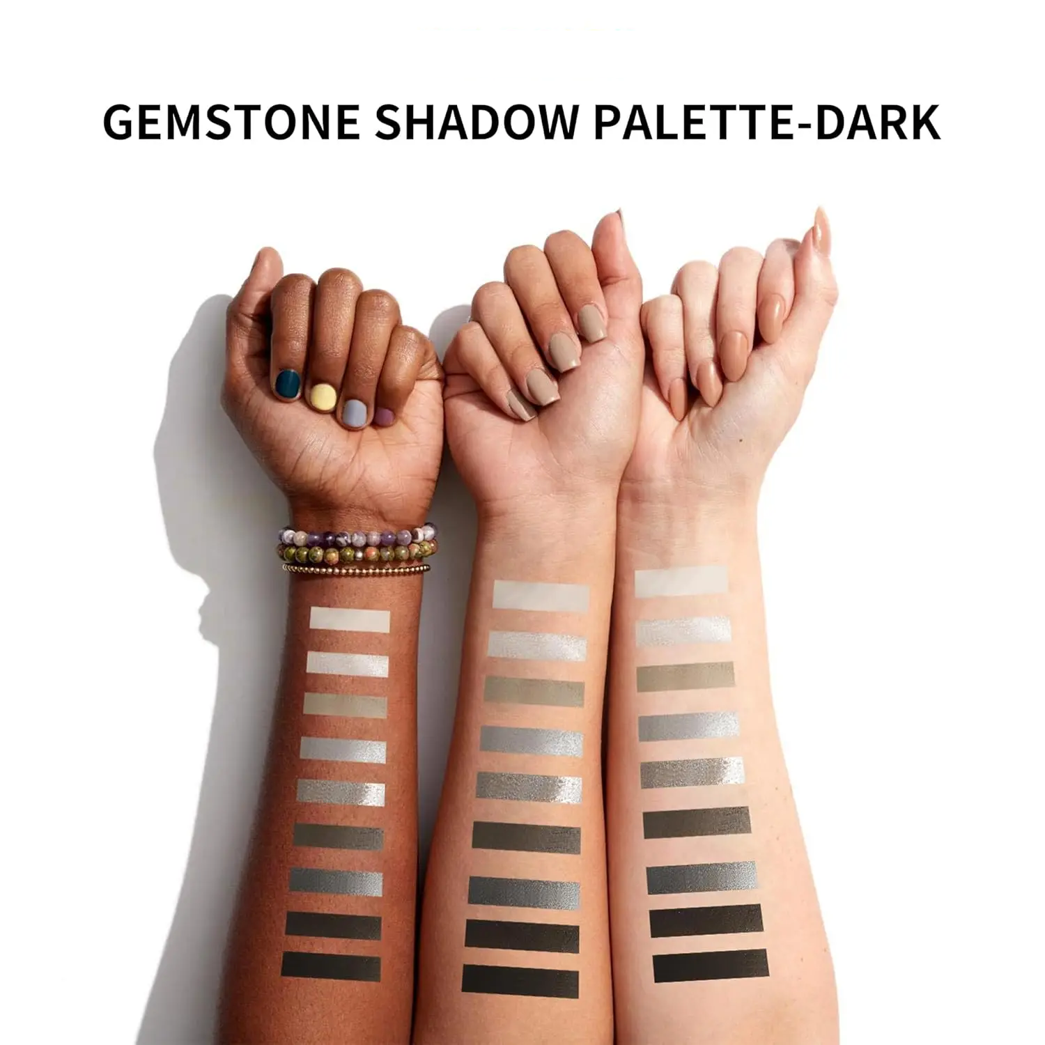 Black Gemstone Smokey Eye Palette – 9 Color High Pigment Shadow Collection for Goth, SFX, and Nighttime Glam