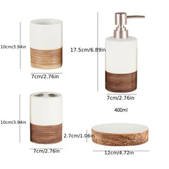 4 Piece Ceramic Bathroom Set by Snagg A Bathroom Set