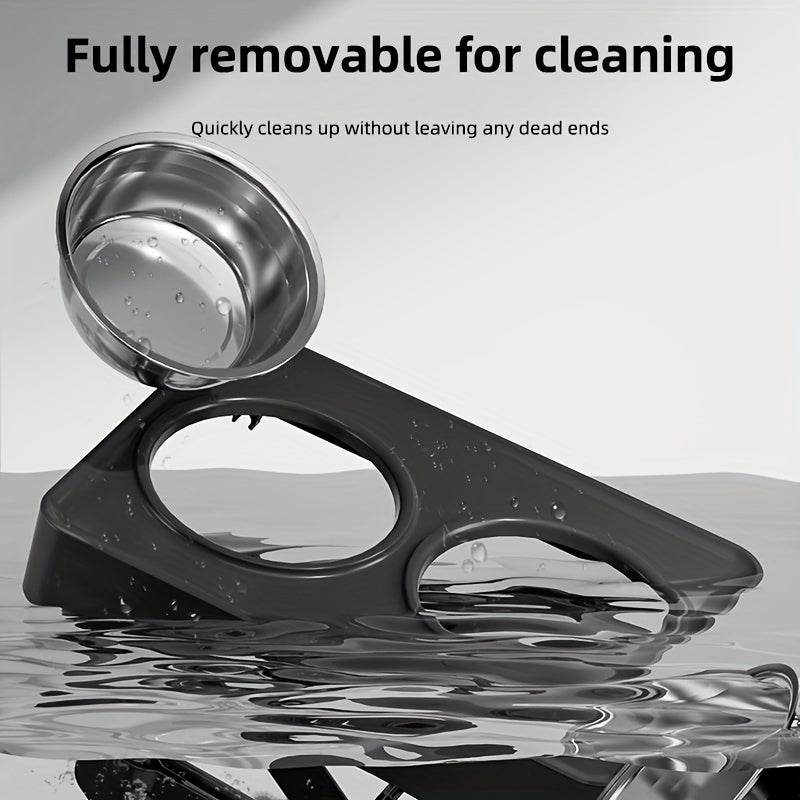 Adjustable Height Dog Bowl Stand with Stainless Steel Bowls - SnaggIt