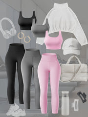 Women’s 6-Piece Yoga Outfit Set by Snagg A Pant