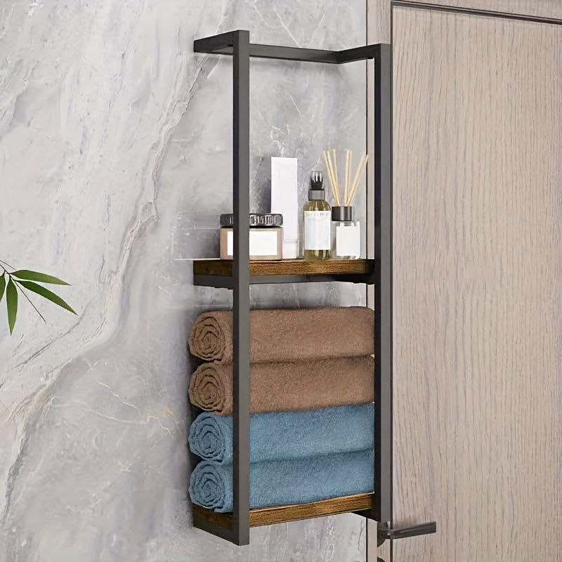 2 Layer Iron Wall-Mounted Towel Rack by Snagg A Rack