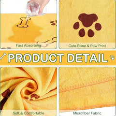 8-Pack Soft Absorbent Pet Towels - SnaggIt