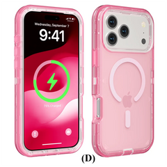 Rugged OTT Armor MagSafe Clear Case – for iPhone 14 Series - D - Gray Pink / Pro - Phone Cases & Covers