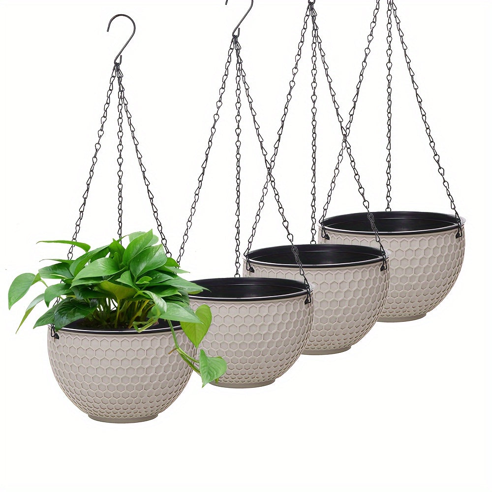 4pcs Hanging Flower Pots with Chains by Snagg A Pot