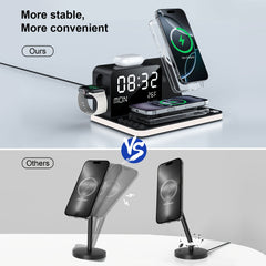 7 in 1 Dual Phone Wireless Charging Station with Night Light & Smart Display