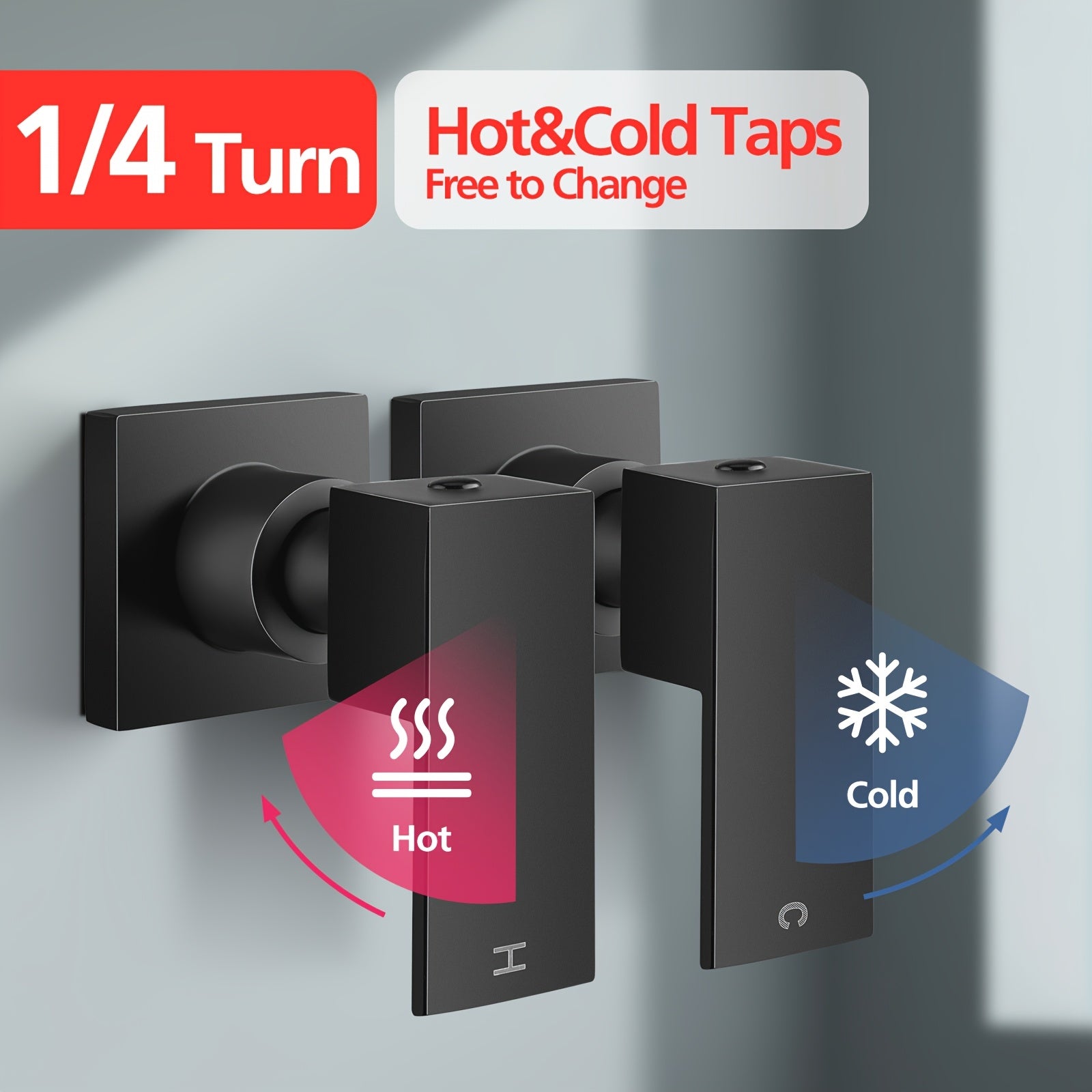 Wall Mounted Twin Shower Taps – Hot & Cold Mixer by Snagg A Tap