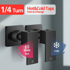 Wall Mounted Twin Shower Taps – Hot & Cold Mixer by Snagg A Tap