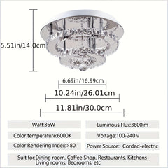 36W Modern Crystal LED Ceiling Light by Snagg A Ceiling Light