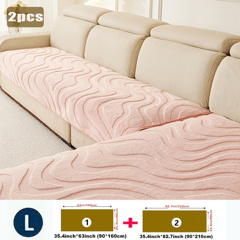 2pcs Bohemian Modern Wave Sofa Cushion Cover Set by Snagg A Sofa Cover