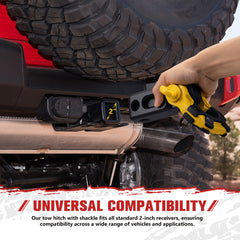 2" Recovery Hitch Receiver with 4.75T by Snagg A Bow Shackle