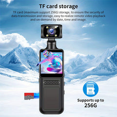 4K Portable Camera – 180° Rotating Lens with Full Color Night Vision & External Mic Support by Snagg A Portable Camera