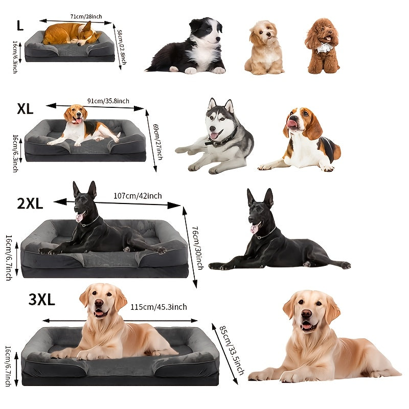 Orthopedic Dog Sofa Bed with Washable Cover by Snagg A Pet Bed