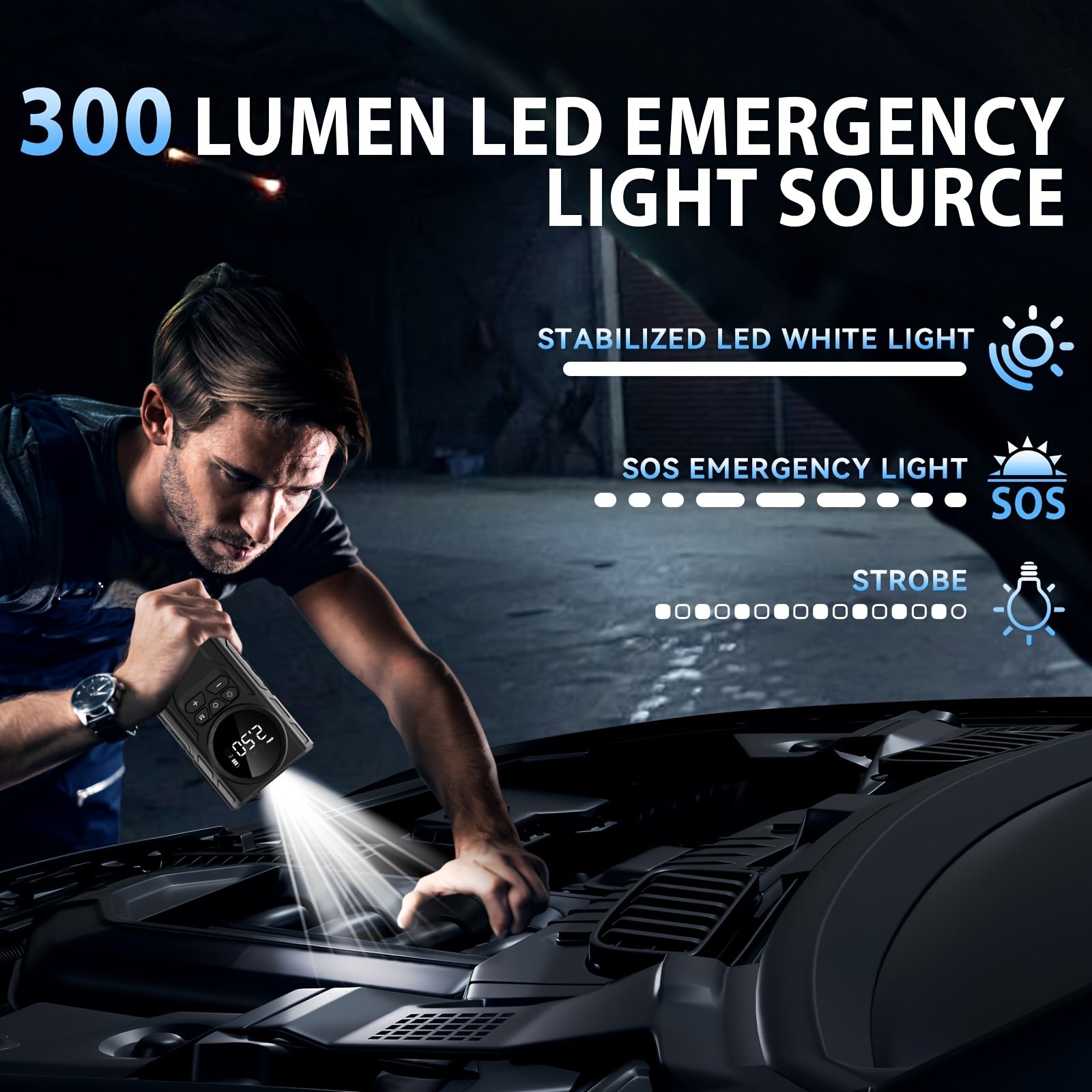 5 in 1 Car Jump Starter with Air Compressor by Snagg A Jump Starter