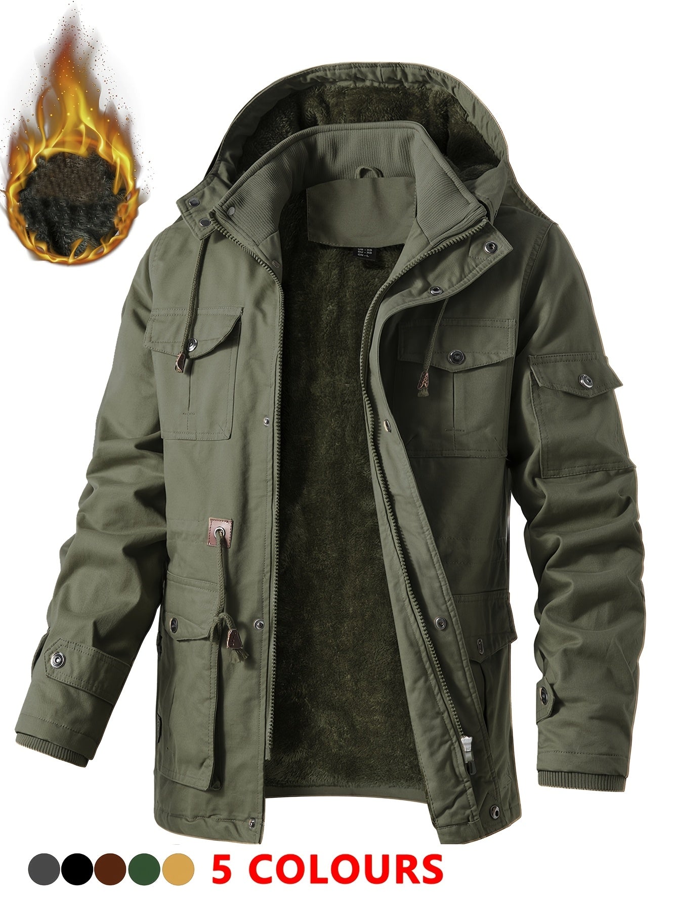 Heavyweight Winter Jacket with Detachable Hood by Snagg A Jacket