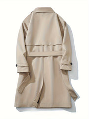 Men’s Solid Overcoat with Lapel & Pockets by Snagg A Coat