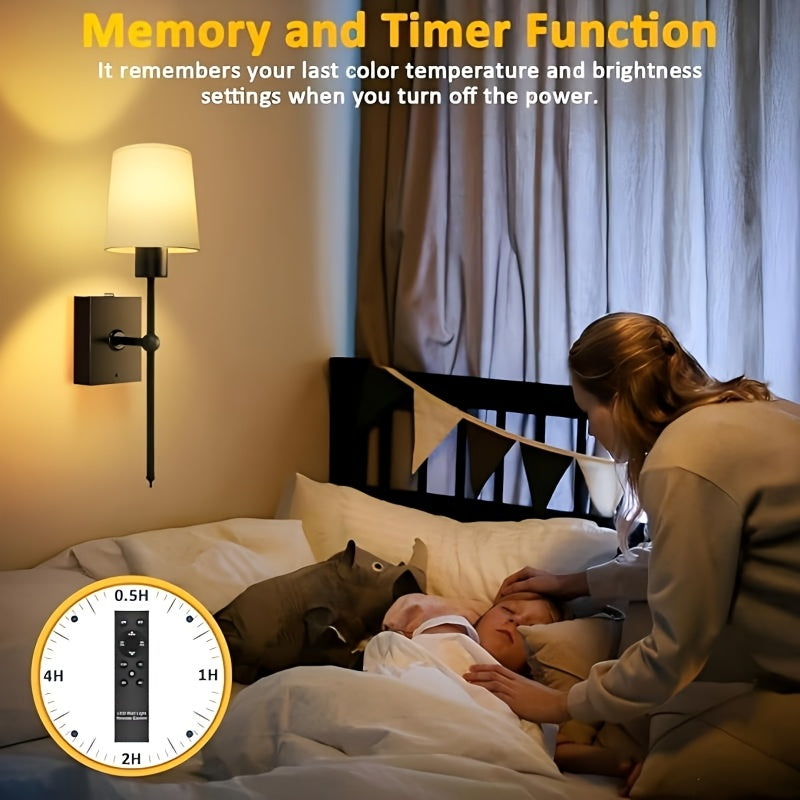 2pcs Black/Gold Wall Lights Rechargeable Battery LED with 3000K–6000K by Snagg A Wall Light