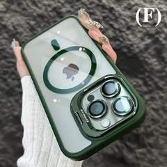 Luxury Magnetic Shockproof Full-Coverage Case - for iPhone 15 Series - F - Dark Green / For Plus - Phone Cases & Covers