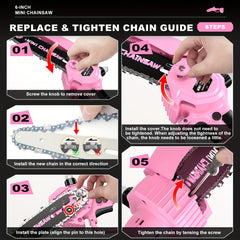 6 Inch Mini Electric Saw - Battery Powered With 2 × 2.0Ah Batteries