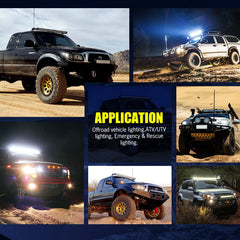 20Inch Osram LED Light Bar Spot Flood Driving + 23'' Number Plate Frame