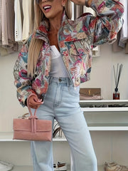 Women’s Floral Embroidered Casual Jacket by Snagg A Jacket