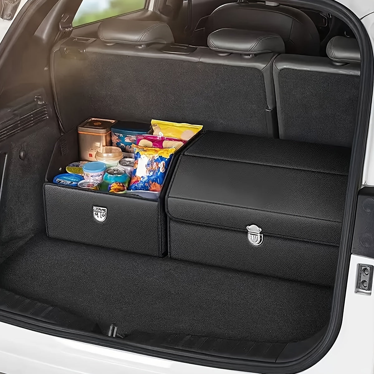 Faux Leather Car Trunk Organizer by Snagg A Storage Box