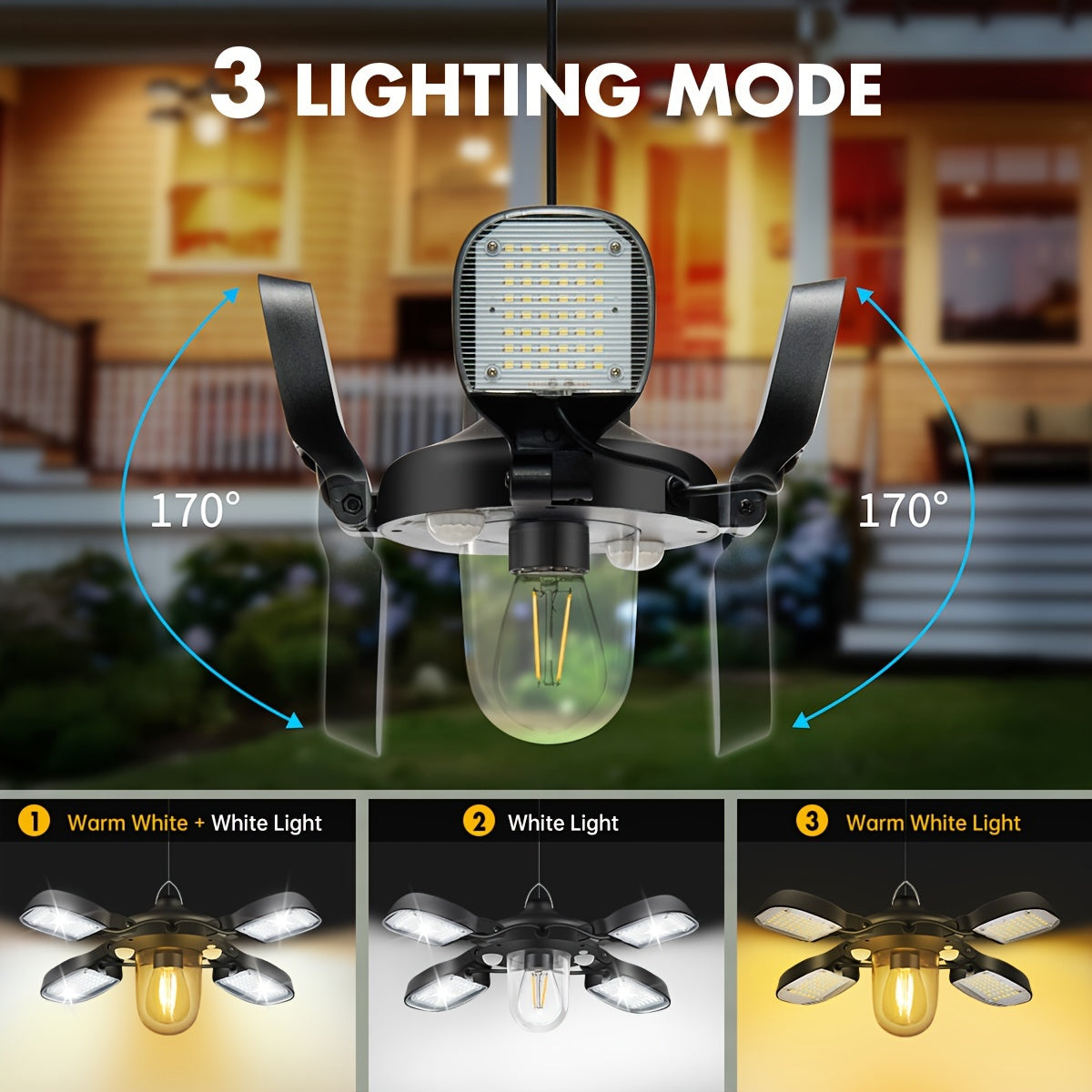 1000LM Motion Sensor Solar Pendant Light by Snagg An Outdoor Light