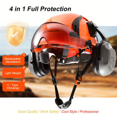 Safety Helmet with Sun Visor & Ear Protection by Snagg A Safety Helmet