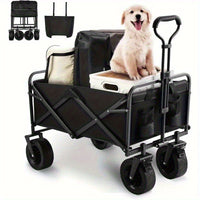 199.58kg Foldable Wagon with Adjustable Handle & All Terrain Wheels