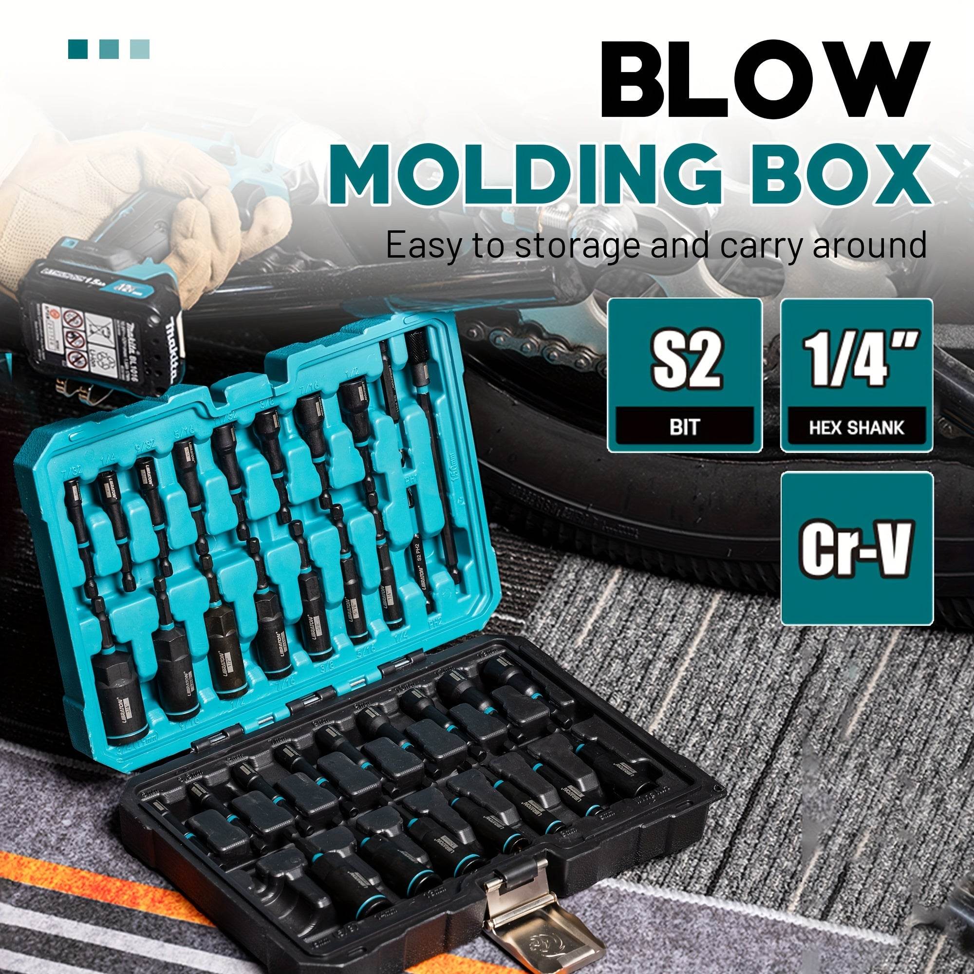 35pcs Magnetic & Deep Nut Driver Set - SnaggIt