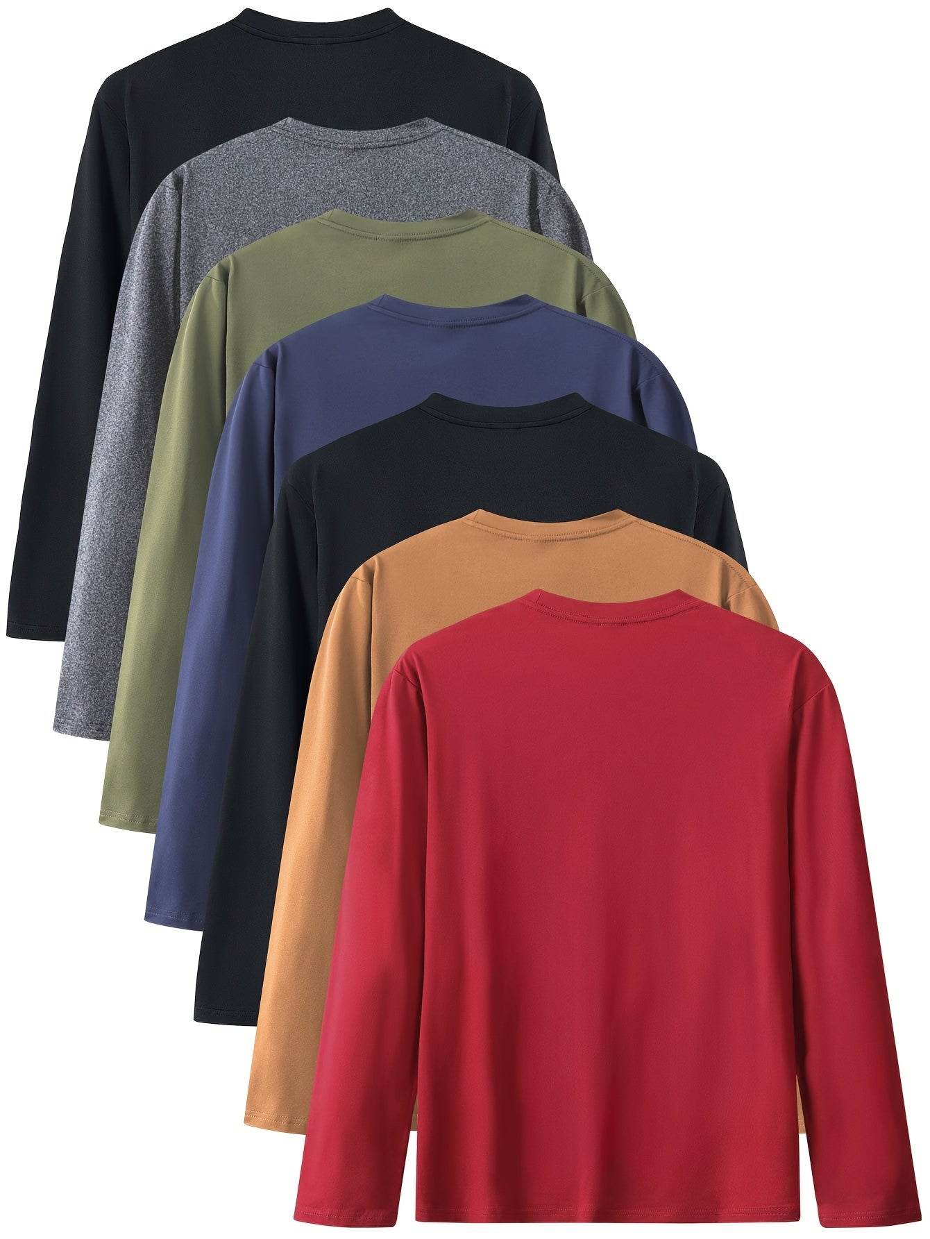 7pcs Men’s Long Sleeve T-Shirts - SnaggIt