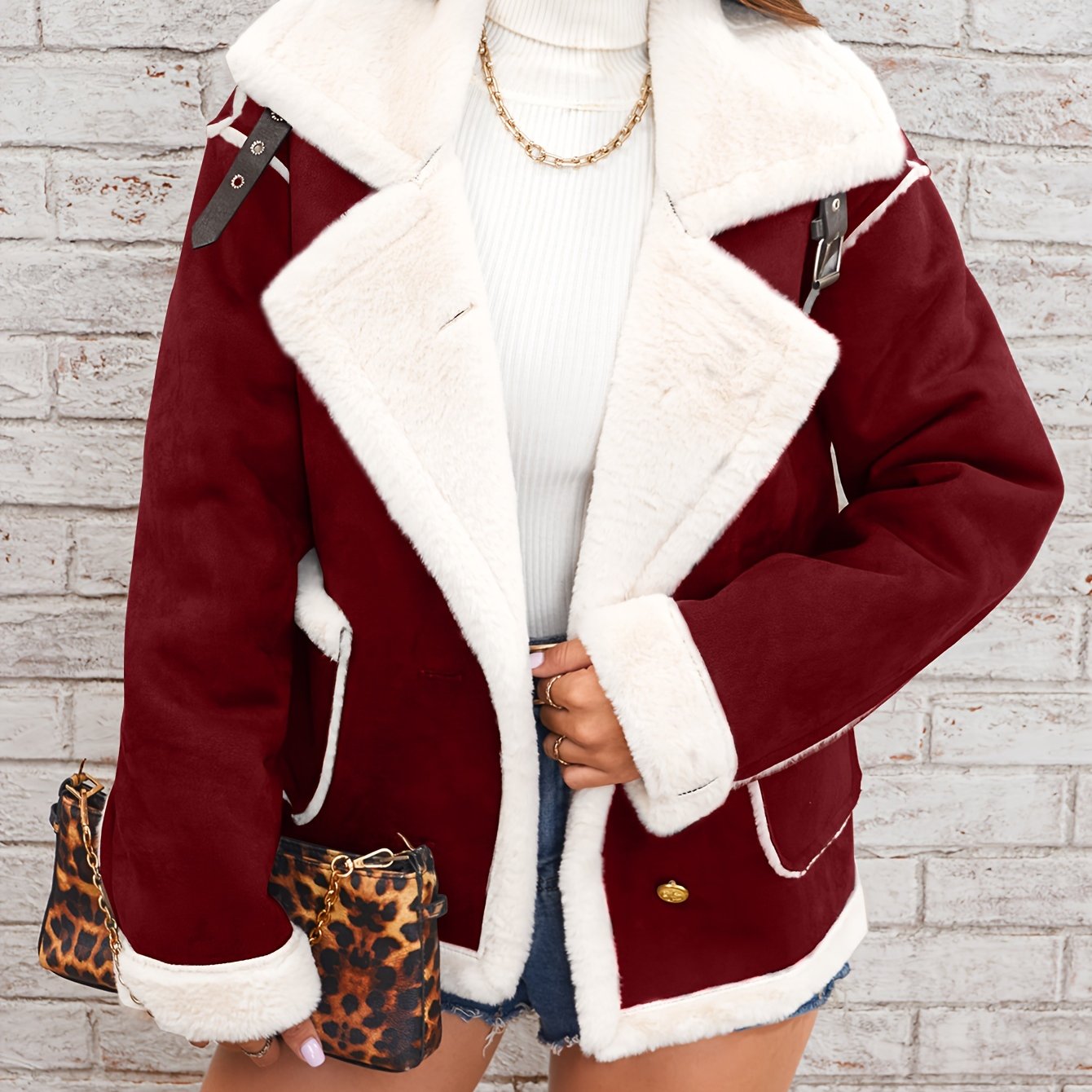 Women’s Lapel Plush Jacket by Snagg A Jacket