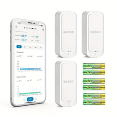 3 Pack Wireless Thermometer Hygrometers by Snagg A Sensor Alarm