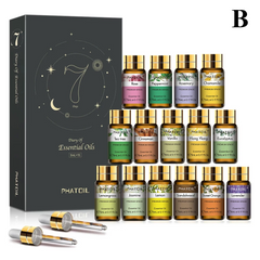 12pcs/15pcs Aromatherapy Essential Oil Set - 100% Pure Botanical Library for Diffusion, Wellness & Environmental Purification